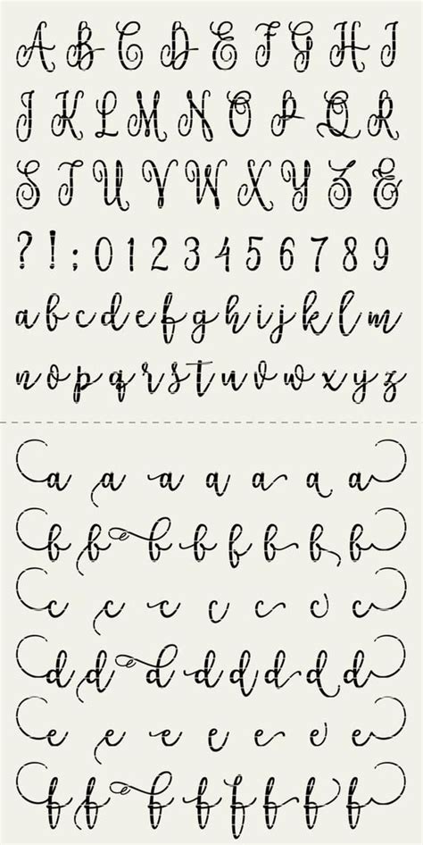 Full Alphabet Svg Fonts Cutfile Modern Calligraphy Script Etsy