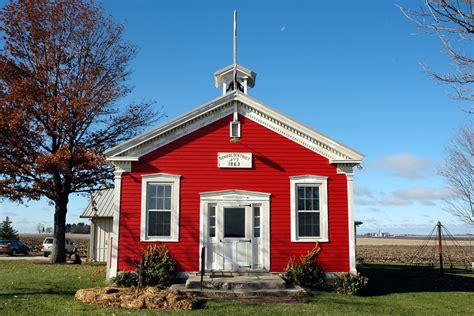 Little Red Schoolhouse On The Prairie Liberty School Sch Flickr