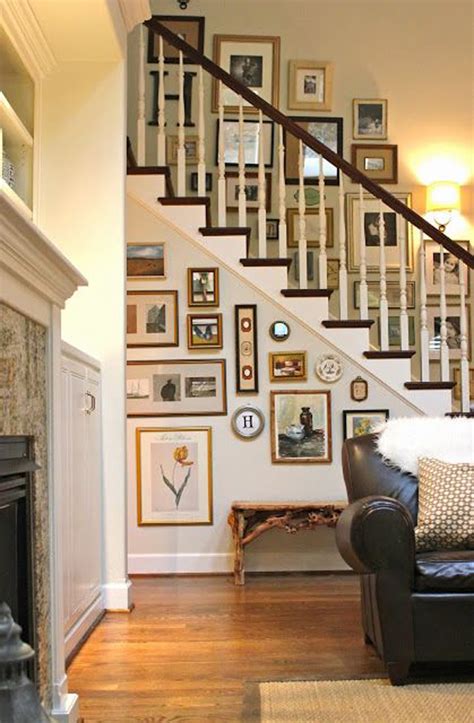 20 Stairway Gallery Wall Ideas Homemydesign