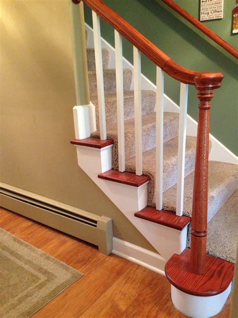 Refinished Handrail And Stair Treads Courtesy Of My Hubby And New