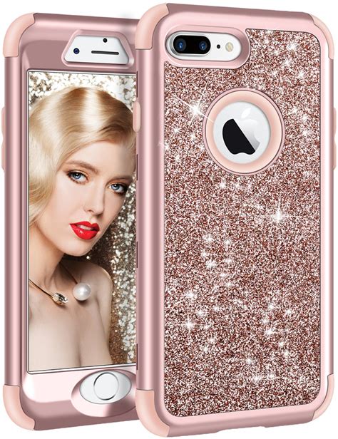 Girls Fancy Iphone 8 Plus 7 Plus Case Glitter Bling Shiny Protective