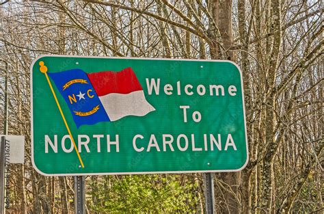 Welcome To North Carolina Sign Stock Photo Adobe Stock