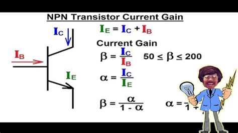 Electrical Engineering Npn Transistor Current Gain Youtube