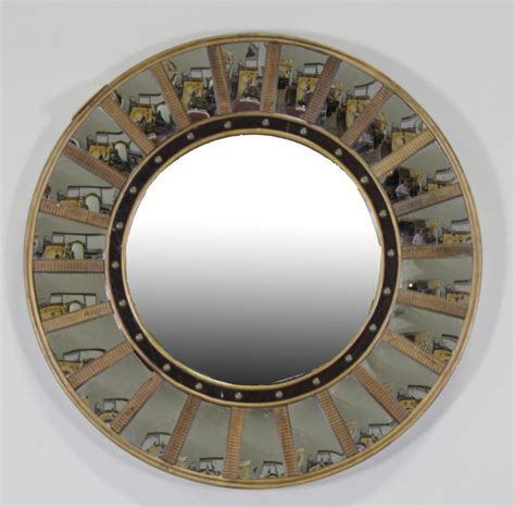 ROUND BEVELED PANELED MIRROR