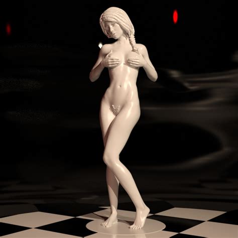 D Printable Nude Figure Adaline Playful Sexy Printable D Models