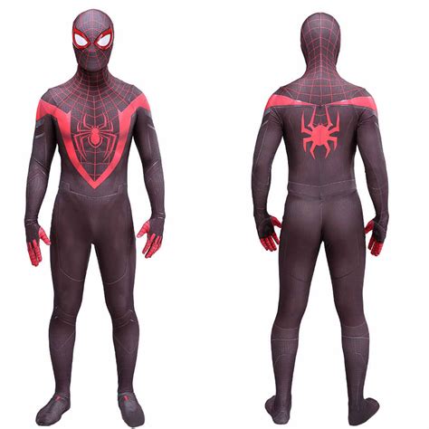 Specialty Spider Man Ps5 Miles Morales Jumpsuit Mask Cosplay Costume