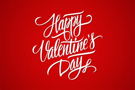 Happy Valentines Day Lettering Custom Designed Graphics Creative
