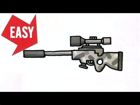 Do you want to surprise your friends or just learn how to draw? How to draw Fortnite gun【Suppressed Sniper Rifle 】Easy ...