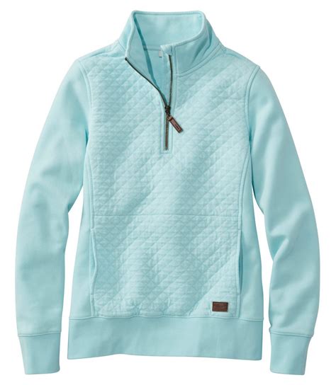 Womens Quilted Quarter Zip Pullover Sweatshirts And Fleece At Llbean