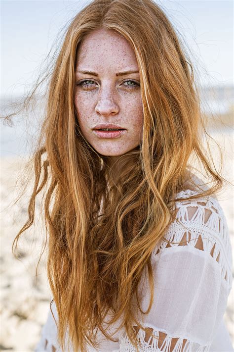 Wallpaper Face Women Redhead Model Eyes Long Hair Freckles