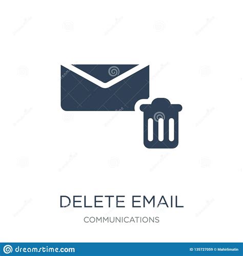 Delete Email Icon In Trendy Design Style. Delete Email Icon Isolated On ...