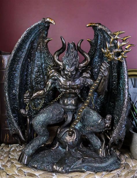 Arch Devil Satan Lucifer Morning Star Figurine Baphomet Statue Fallen