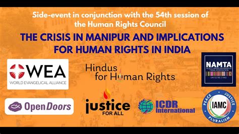 the crisis in manipur and implications for human rights in india hrc54 side event youtube