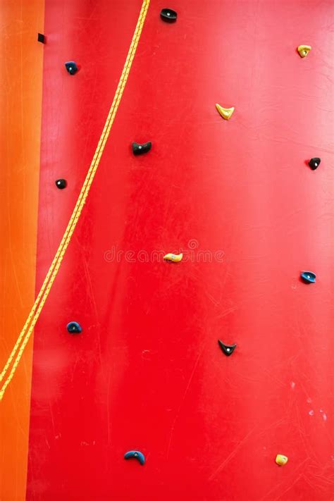 Red Climbing Wall Leisure Activity Stock Image Image Of Extreme