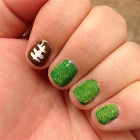 How To Paint Super Easy Football Nail Art