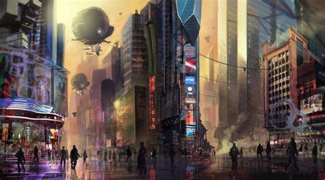 Sci Fi Cityscape By Undercurrent 32 On Deviantart