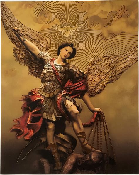 St Michael Archangel Unframed Picture Print Ready To Be Etsy