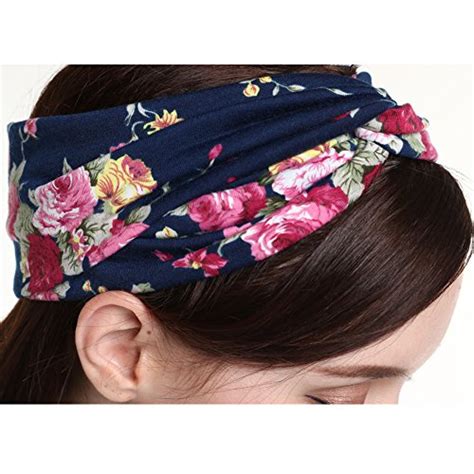 Dreshow 4 Pack Boho Headbands For Women Yoga Workout Running Knotted