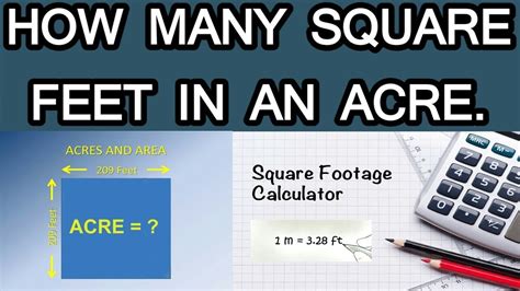 How Many Square Feet In An Acre Youtube