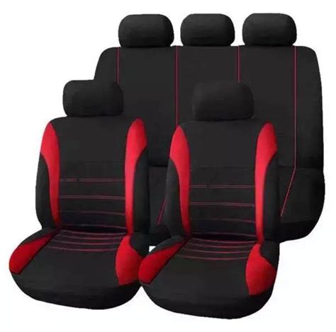 Pink 9pcs Universal Car Seat Covers Full Set For Mini
