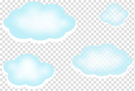 Blue Sky Cloud Clouds Four Blue Clouds Transparent Background Png