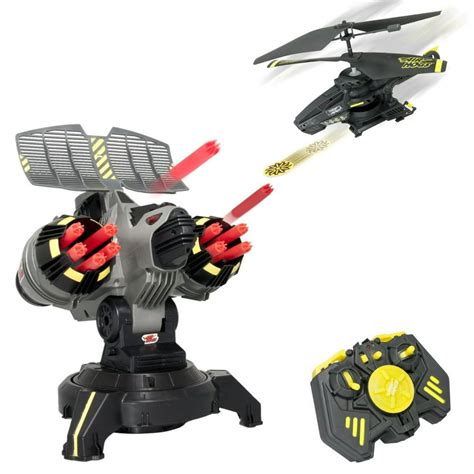 Air Hogs Battle Tracker Helicopter And Robot Rc Set Disc Shooting Heli