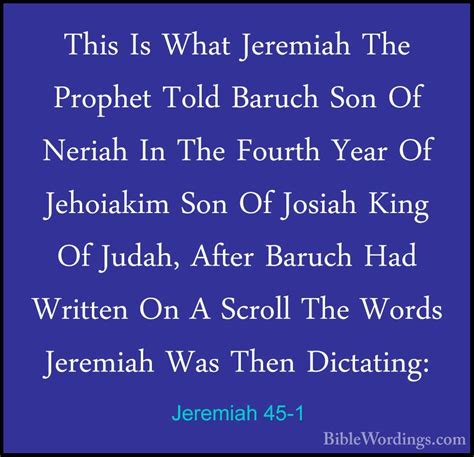 Jeremiah 45 Holy Bible English