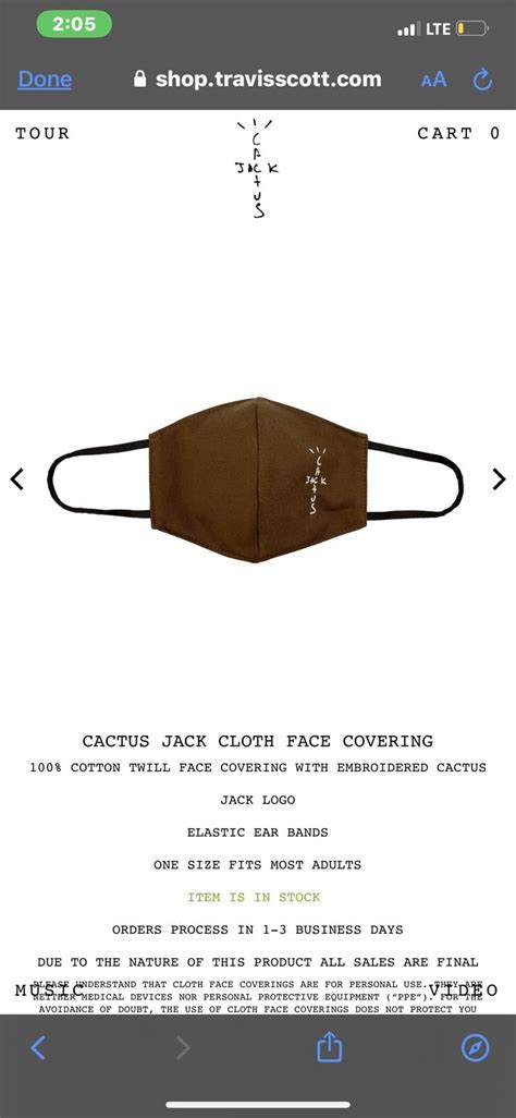 Travis Scott Cactus Jack Face Mask Grailed