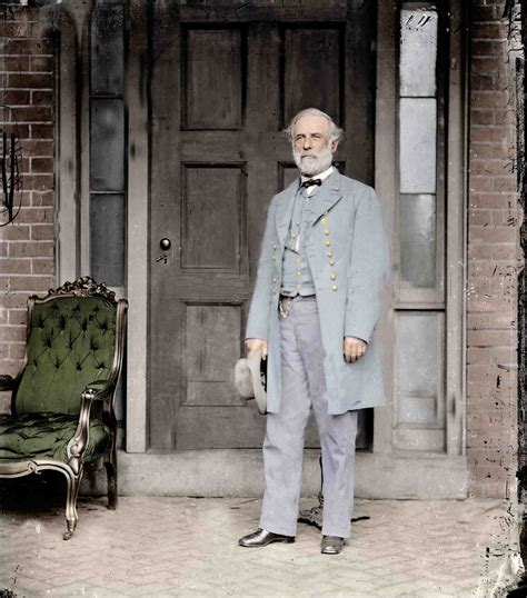 Robert E Lee Standing Portrait Colorized 18x24 Canvas Giclee