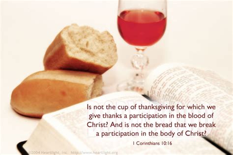 1 Corinthians 1016 Illustrated The Cup And The Bread — Heartlight