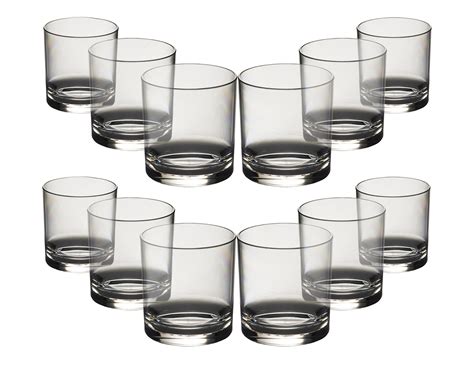 Polycarbonate Tumbler Glasses 6 X Unbreakable Whisky Glasses