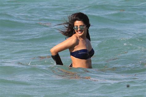 Milky Hot Thighs And Legs Of Indian Celebs Priyanka Chopra Hot Bikini Candid Photos At The Miami