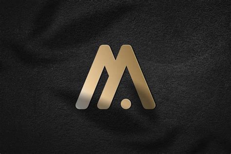 Premium Psd Gold Logo Mockup Design