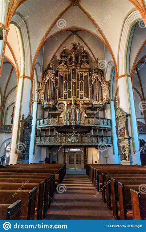 Baroque Organ In Church Of John The Baptist Or Johanniskirche In