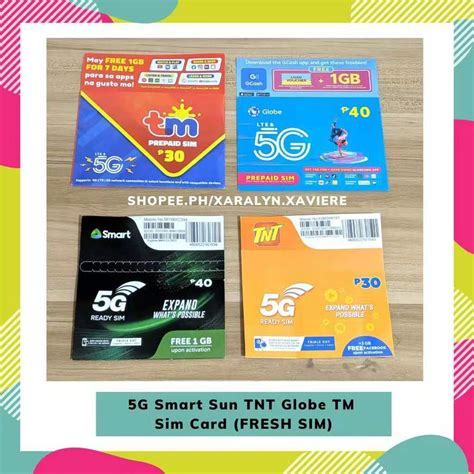 5g Sim Smart Sun Tnt Globe Tm Sim Card Shopee Philippines