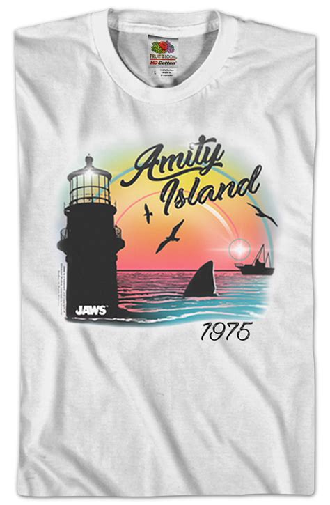 Airbrush Amity Island Jaws T Shirt Jaws Mens T Shirt