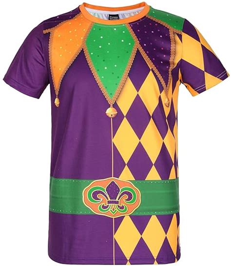 Buy Funny World Mens Mardi Gras Jester T Shirts Large Multicoloured