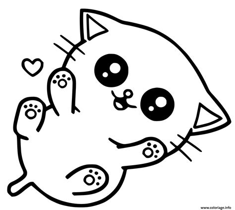 Coloriage chaton trop mignon à imprimer | Como dibujar un gato, Gatito