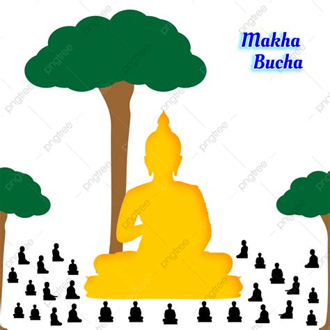 Makha Bucha Festival Of Thailand Illustration Design Makha Bucha