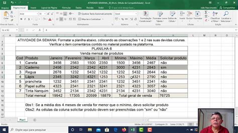 Planilha Excel Formatação de uma planilha e a geração de gráficos YouTube