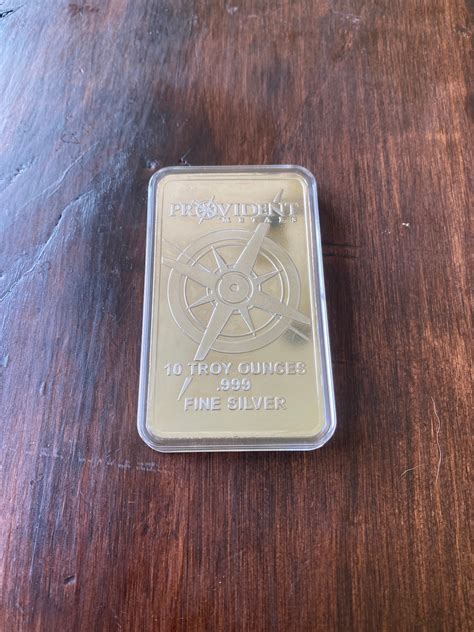 10 Troy Ounce Silver Bar Provident Metals Enclosed In Etsy