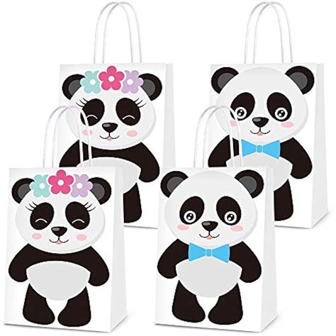 16 Pcs Party Favor Bags For Panda Birthday Supplies T Goody Treat