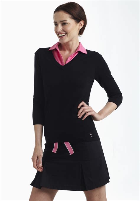 Ladies Golf Fashion Check Out Our Golftini Black Pleated Skort For