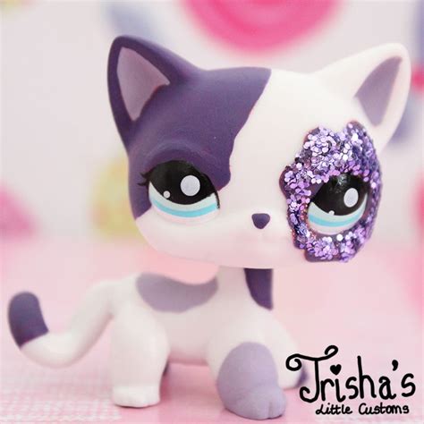 Littlest Pet Shop Custom Purple Glitter Shorthair Cat Available On Ebay