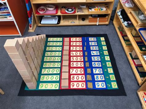 Montessori Place Value Mat 45 Layout Toys Toys And Games Jan