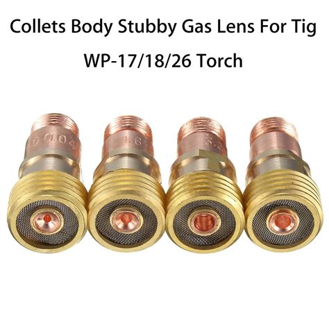 Forgelo Brass Collets Body Stubby Gas Lens Connector With Mesh For Tig