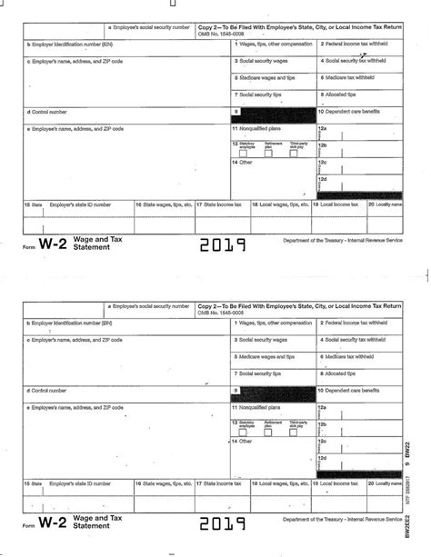 Form W 2 Copy 2 To Be Filed With Employees State City Or Local