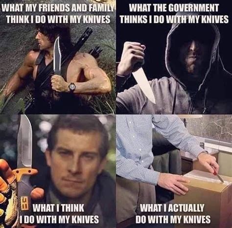 Pin By Billy Mercer On Every Thing Me Funny Knife Memes