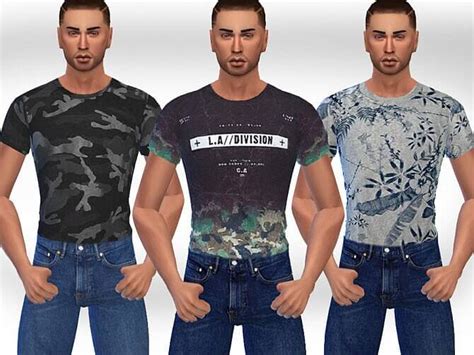 Male Sims Casual T Shirts By Saliwa At Tsr Sims 4 Updates