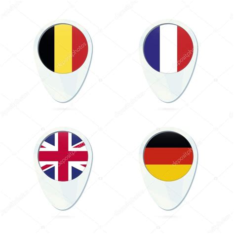 Frankrike är med i eu samt schengensamarbetet. Belgien, Frankrike, Storbritannien, Tyskland flagga läge ...